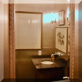 DM02. Gilt beveled mirror. 39”h x 28”w 